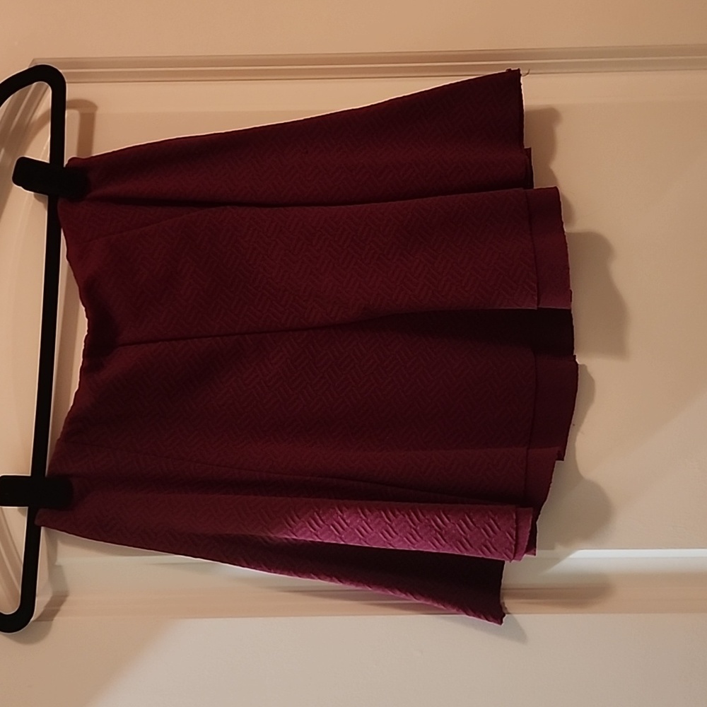 Red Pleated Skirt